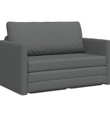 vidaXL Vloer Slaapbank 2-in-1 Donkergrijs 124x71x78 cm Stof