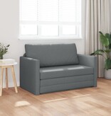 vidaXL Vloer Slaapbank 2-in-1 Donkergrijs 124x71x78 cm Stof