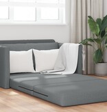 vidaXL Vloer Slaapbank 2-in-1 Donkergrijs 124x71x78 cm Stof