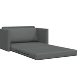 vidaXL Vloer Slaapbank 2-in-1 Donkergrijs 124x71x78 cm Stof