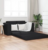 vidaXL Vloer Sofa Bed 2-in-1 Zwart 148x71x83 cm Stof
