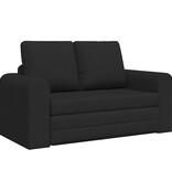 vidaXL Vloer Sofa Bed 2-in-1 Zwart 148x71x83 cm Stof