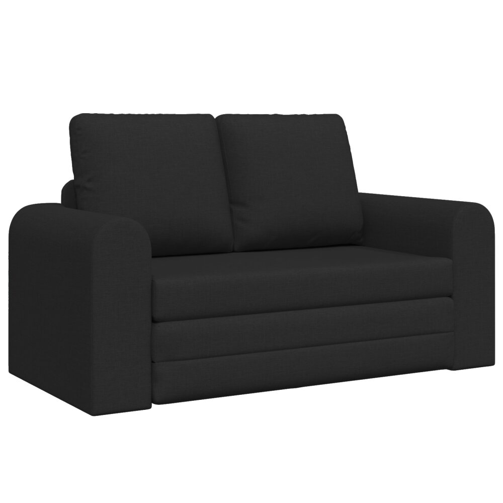 vidaXL Vloer Sofa Bed 2-in-1 Zwart 148x71x83 cm Stof
