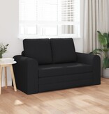 vidaXL Vloer Sofa Bed 2-in-1 Zwart 148x71x83 cm Stof