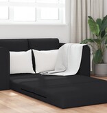 vidaXL Vloer Sofa Bed 2-in-1 Zwart 148x71x83 cm Stof