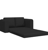 vidaXL Vloer Sofa Bed 2-in-1 Zwart 148x71x83 cm Stof