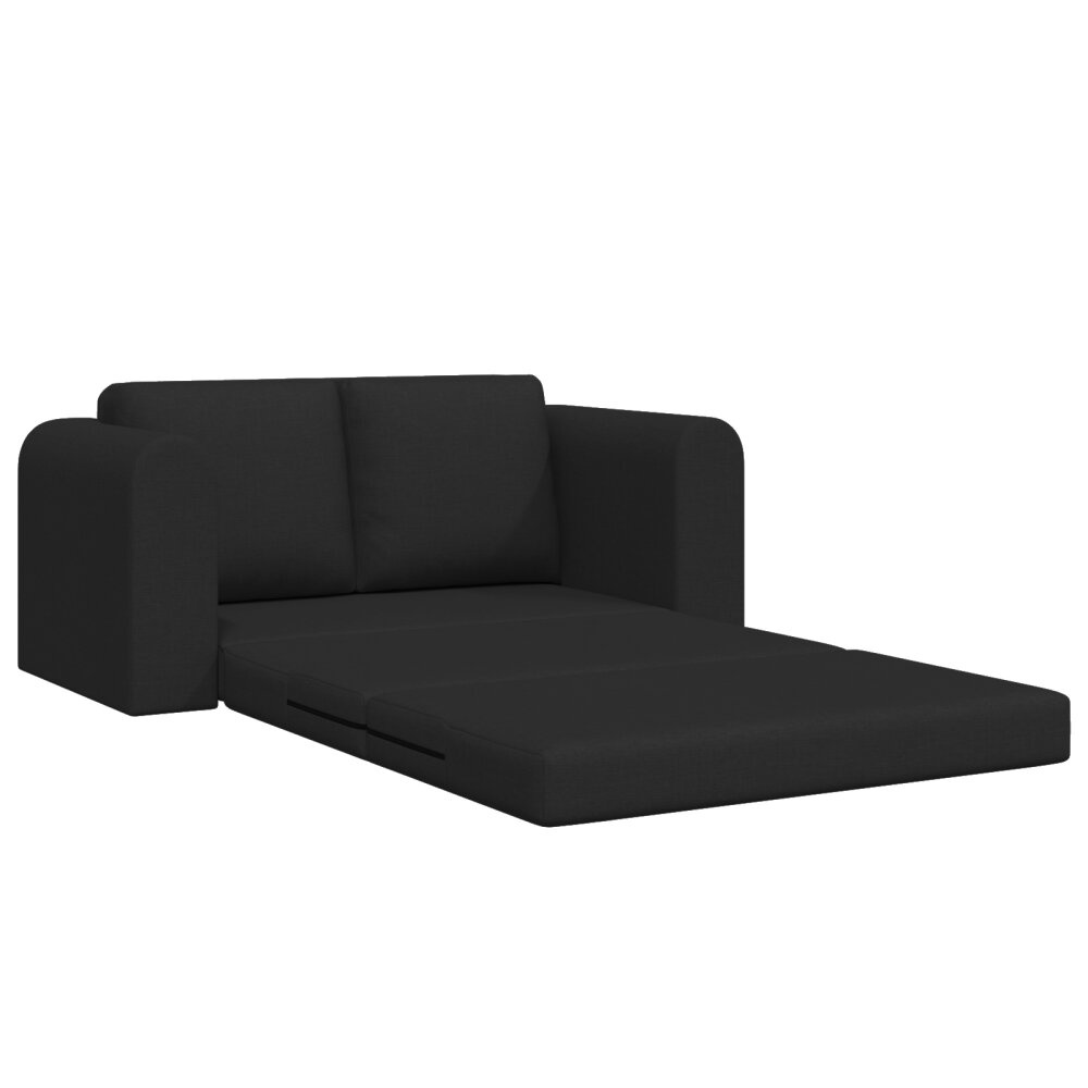 vidaXL Vloer Sofa Bed 2-in-1 Zwart 148x71x83 cm Stof