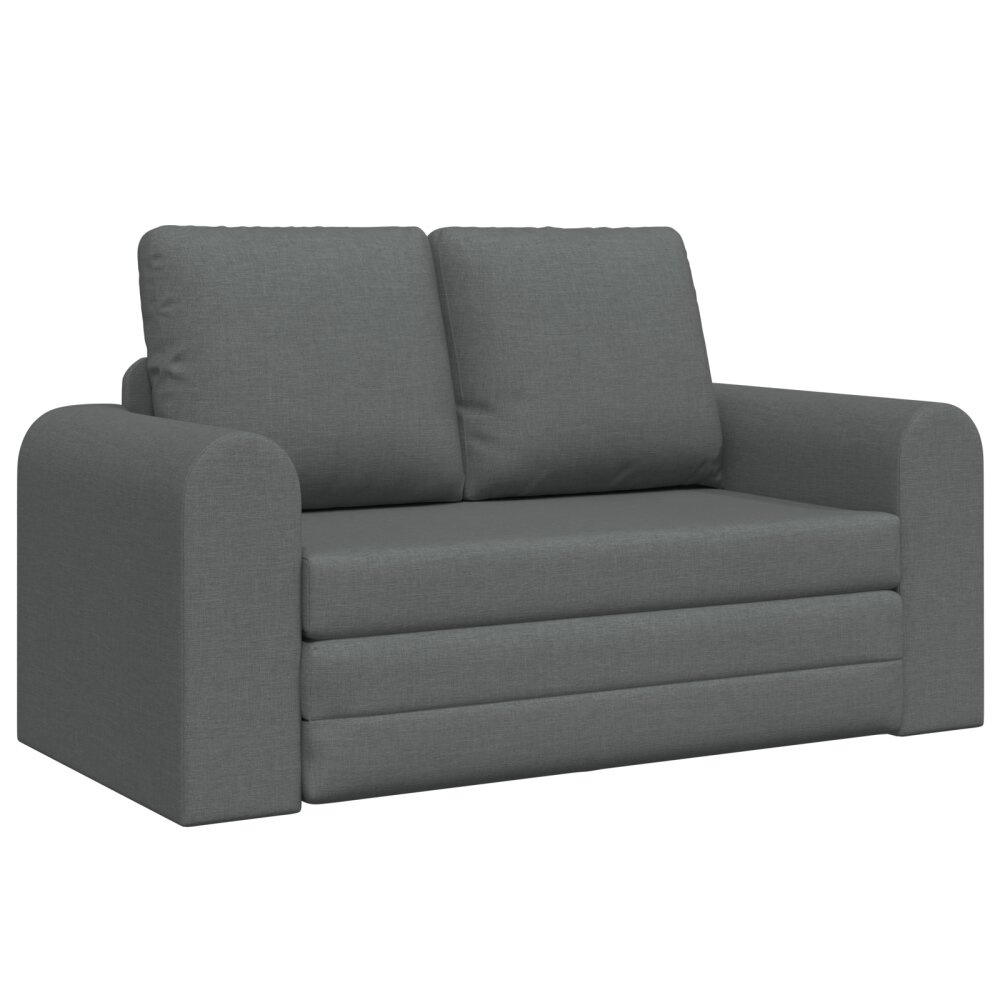 vidaXL Vloer Sofa Bed 2-in-1 Donkergrijs 148x71x83 cm Stoffen