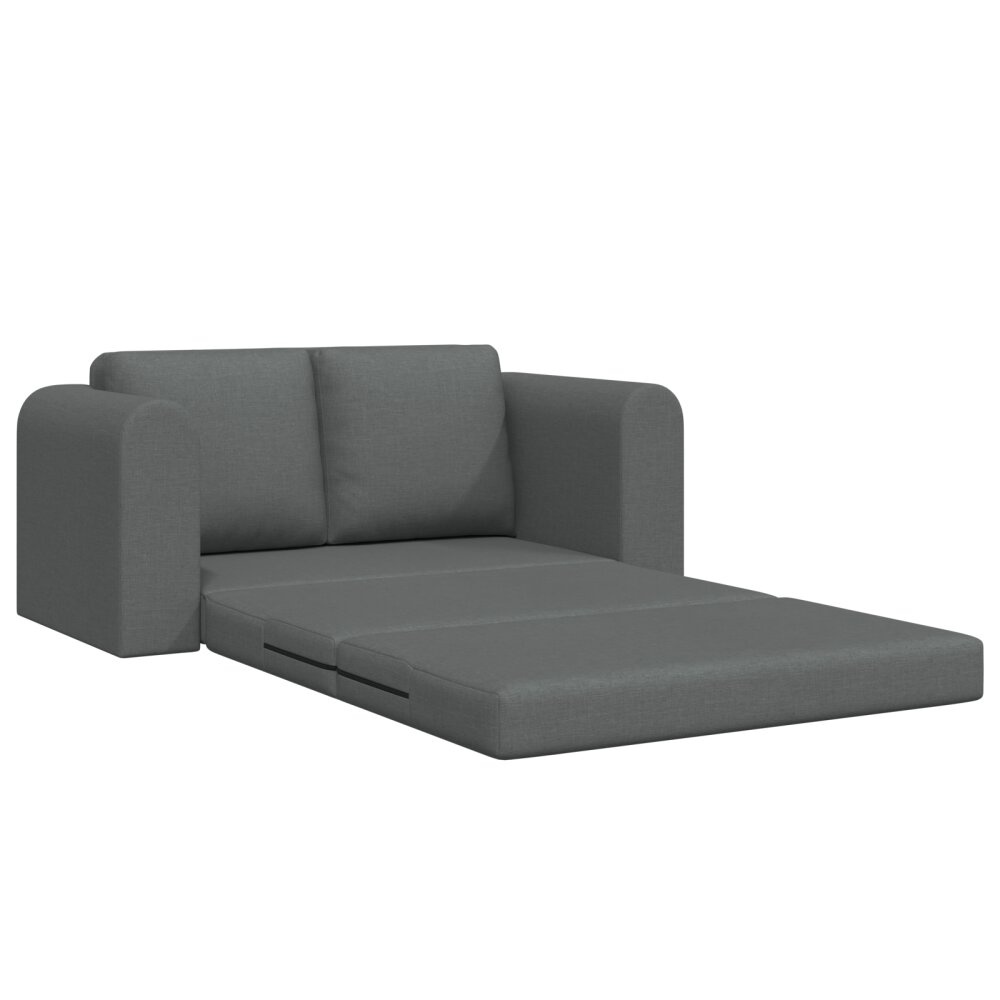 vidaXL Vloer Sofa Bed 2-in-1 Donkergrijs 148x71x83 cm Stoffen