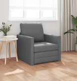 vidaXL Vloer Sofa Bed 2-in-1 Donkergrijs 74x77x81 cm Stof