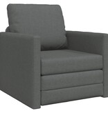 vidaXL Vloer Sofa Bed 2-in-1 Donkergrijs 74x77x81 cm Stof