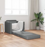 vidaXL Vloer Sofa Bed 2-in-1 Donkergrijs 74x77x81 cm Stof