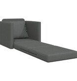 vidaXL Vloer Sofa Bed 2-in-1 Donkergrijs 74x77x81 cm Stof