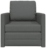 vidaXL Vloer Sofa Bed 2-in-1 Donkergrijs 74x77x81 cm Stof