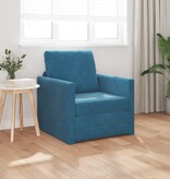 vidaXL Floor Sofa Bed 2-in-1 Blauw 74x77x81 cm Velvet