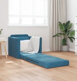 vidaXL Floor Sofa Bed 2-in-1 Blauw 74x77x81 cm Velvet