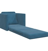vidaXL Floor Sofa Bed 2-in-1 Blauw 74x77x81 cm Velvet