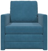 vidaXL Floor Sofa Bed 2-in-1 Blauw 74x77x81 cm Velvet