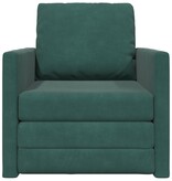 vidaXL Vloersofa Bed 2-in-1 Donkergroen 74x77x81 cm Velvet