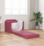 vidaXL Vloersofa Bed 2-in-1 Wijnrood 74x77x81 cm Velvet