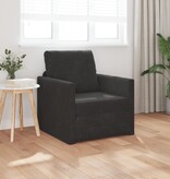 vidaXL Vloersofa Bed 2-in-1 Zwart 74x77x81 cm Velvet
