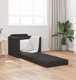 vidaXL Vloersofa Bed 2-in-1 Zwart 74x77x81 cm Velvet
