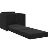 vidaXL Vloersofa Bed 2-in-1 Zwart 74x77x81 cm Velvet