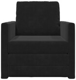 vidaXL Vloersofa Bed 2-in-1 Zwart 74x77x81 cm Velvet