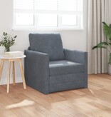 vidaXL Vloersofa Enkel Convertible Fluweel 74x77x81 cm Donkergrijs