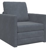 vidaXL Vloersofa Enkel Convertible Fluweel 74x77x81 cm Donkergrijs