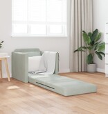 vidaXL Vloersofa Enkel Converteerbaar Velvet 74x77x81 cm Lichtgrijs