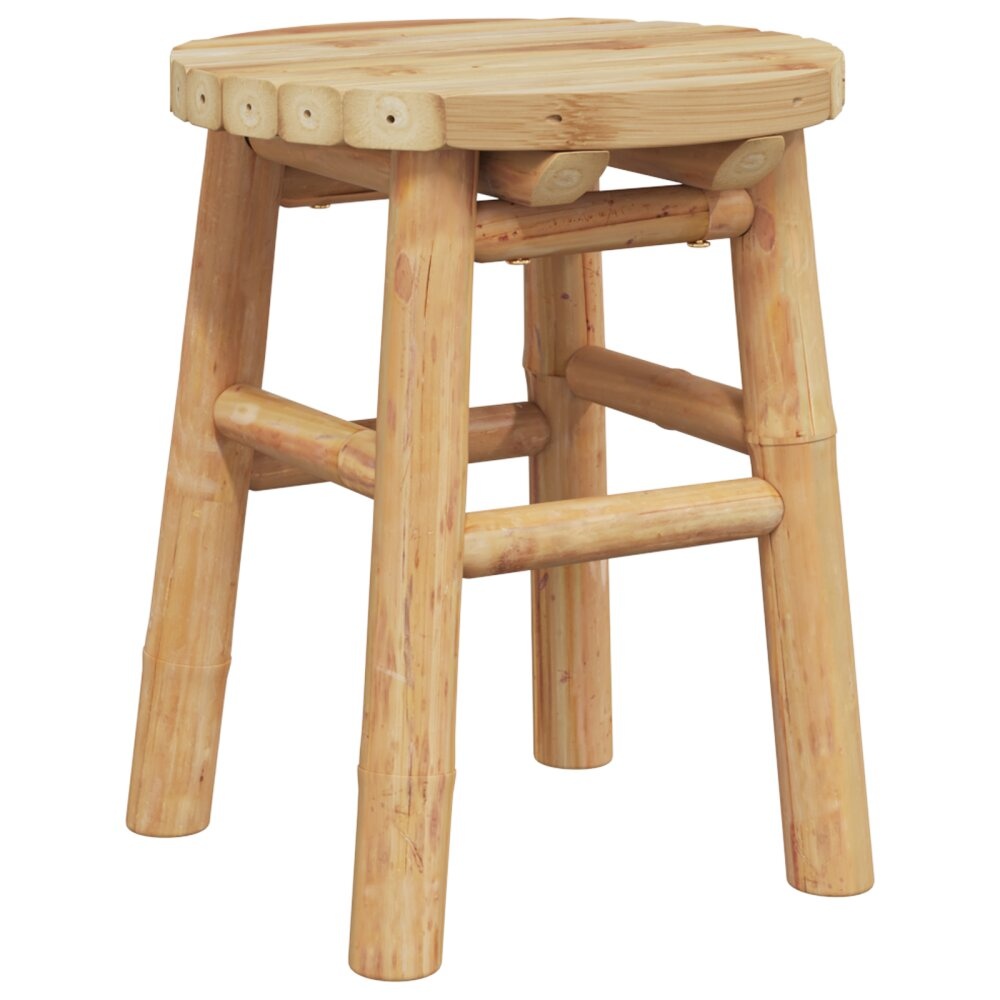 vidaXL Lage Kruk Rond Ø30x36 cm Bamboe