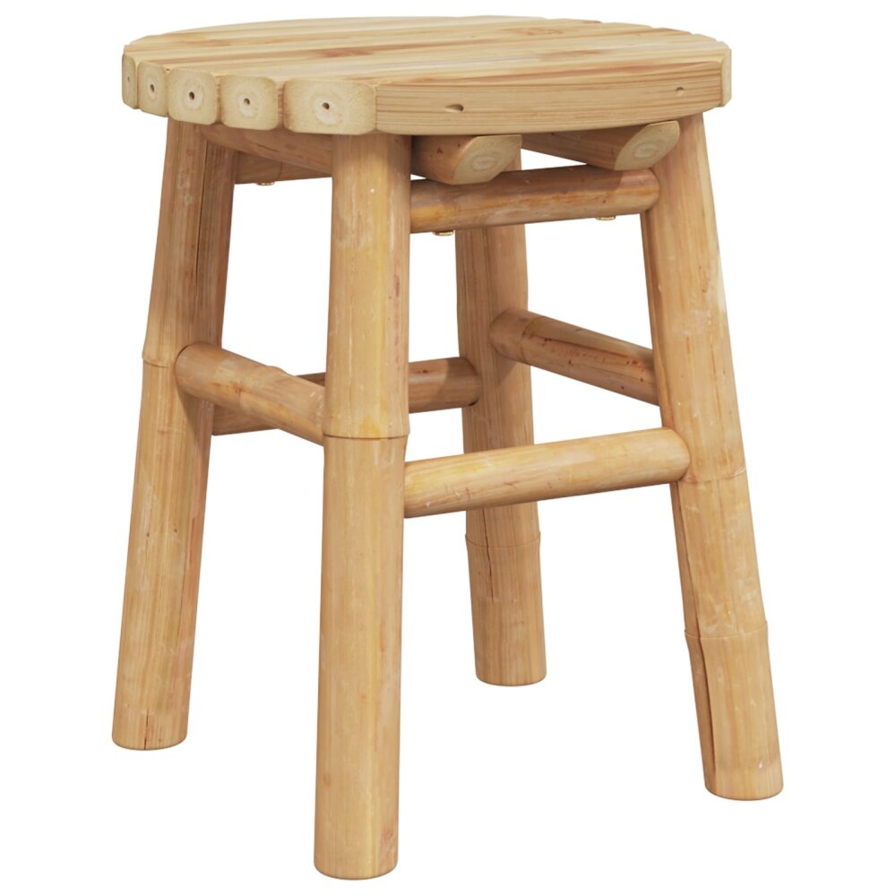 vidaXL Lage Kruk Rond Ø30x36 cm Bamboe
