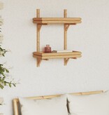 vidaXL Wandplank 2-Tier 45x26x60 cm Bamboe