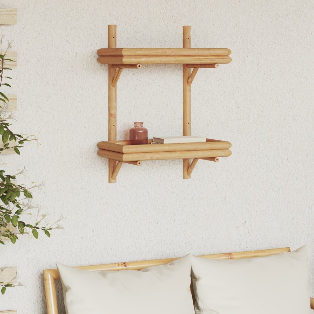 vidaXL Wandplank 2-Tier 45x26x60 cm Bamboe