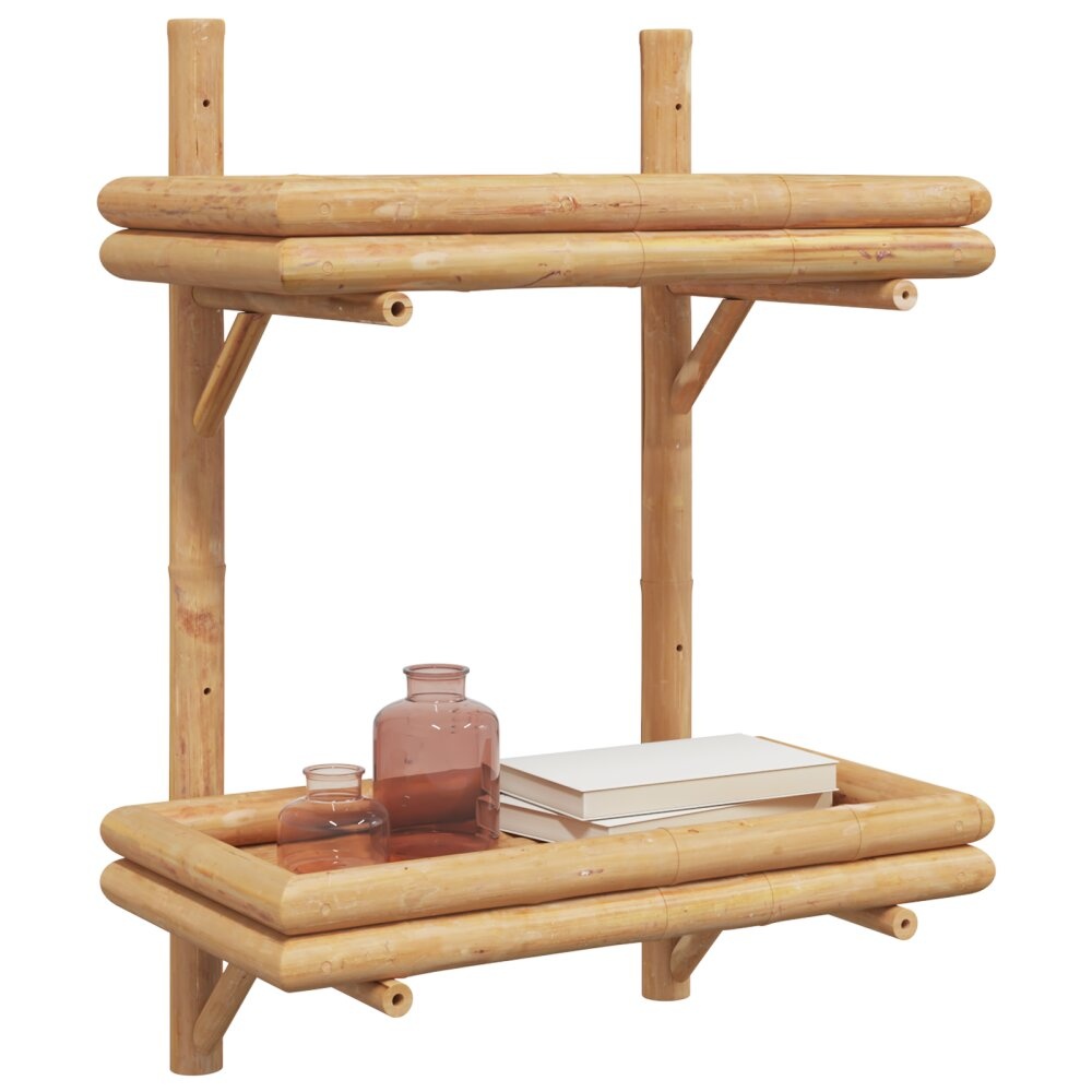 vidaXL Wandplank 2-Tier 45x26x60 cm Bamboe