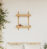 vidaXL Wandplank 2-Tier 45x26x60 cm Bamboe