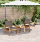 vidaXL Tuinstoelen 2 stuks met Kussens Massief Acaciahout