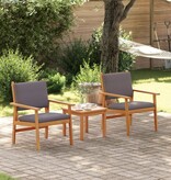 vidaXL Tuinstoelen 2 stuks met Kussens Massief Acaciahout