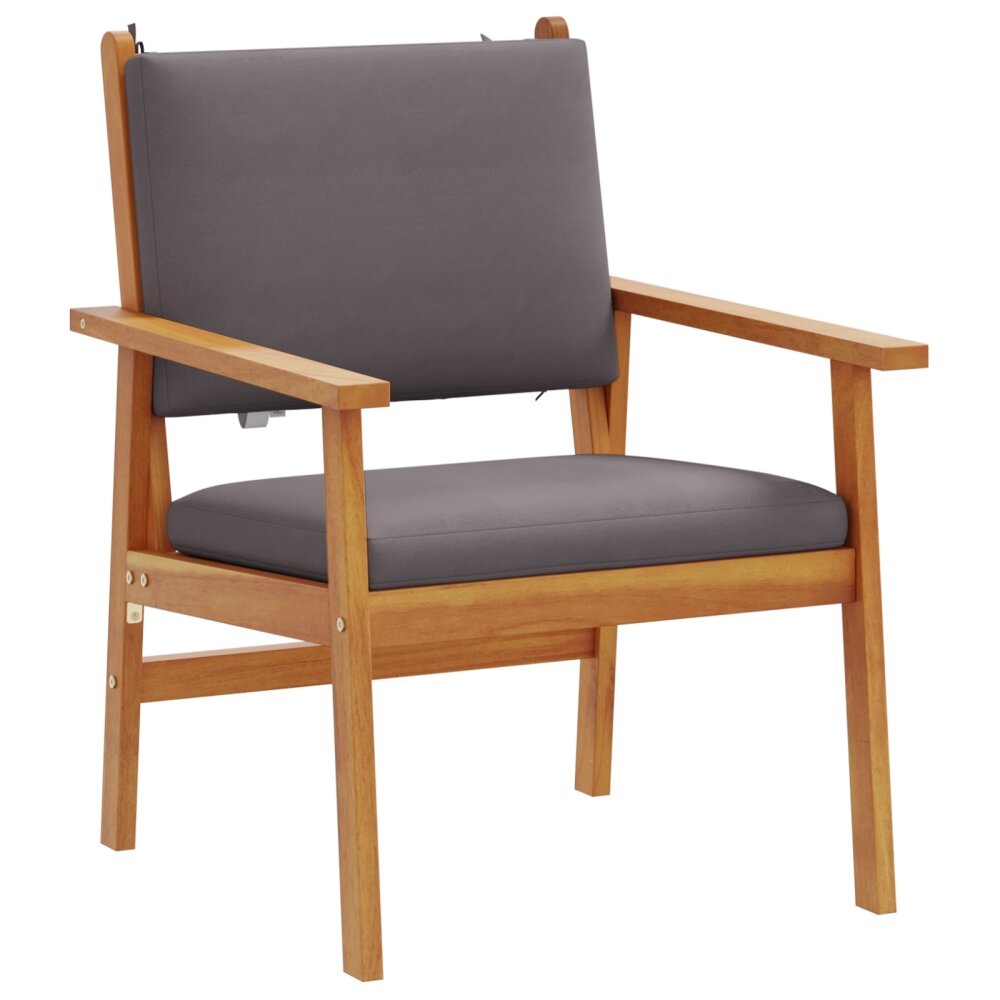 vidaXL Tuinstoelen 2 stuks met Kussens Massief Acaciahout