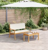 vidaXL 4-delige tuinsofa set met kussens van massief acaciahout