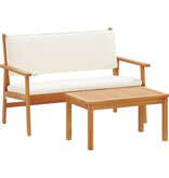 vidaXL 4-delige tuinsofa set met kussens van massief acaciahout