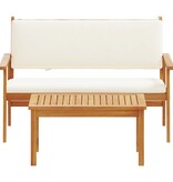 vidaXL 4-delige tuinsofa set met kussens van massief acaciahout