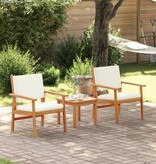 vidaXL Tuinstoelen 2 stuks met Kussens van Massief Acaciahout