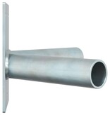 vidaXL Vlaggenstokhouder voor 2 Vlaggen Wandmontage Zilver Staal