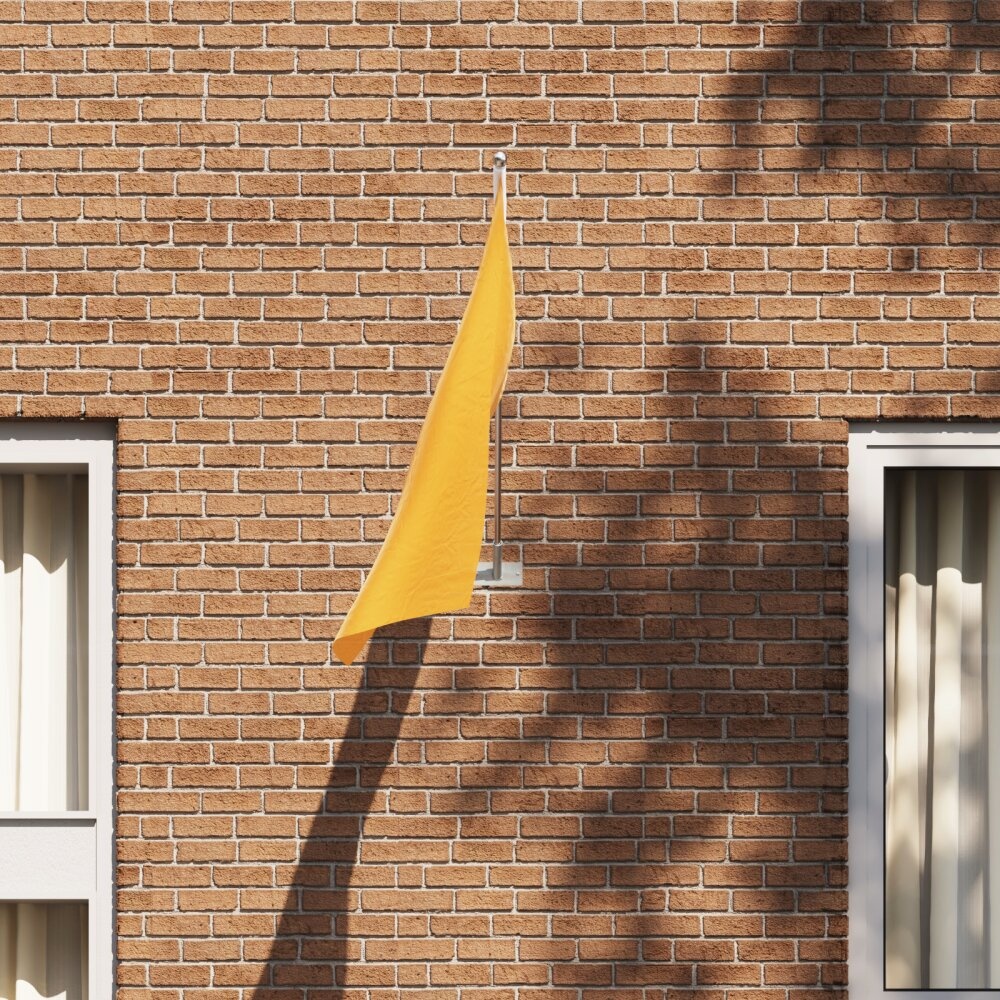 vidaXL Vlaggenmast Houder voor 1 Vlag Wandmontage - Zilver Staal