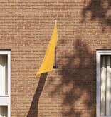 vidaXL Vlaggenmast Houder voor 1 Vlag Wandbevestiging Zwart Staal