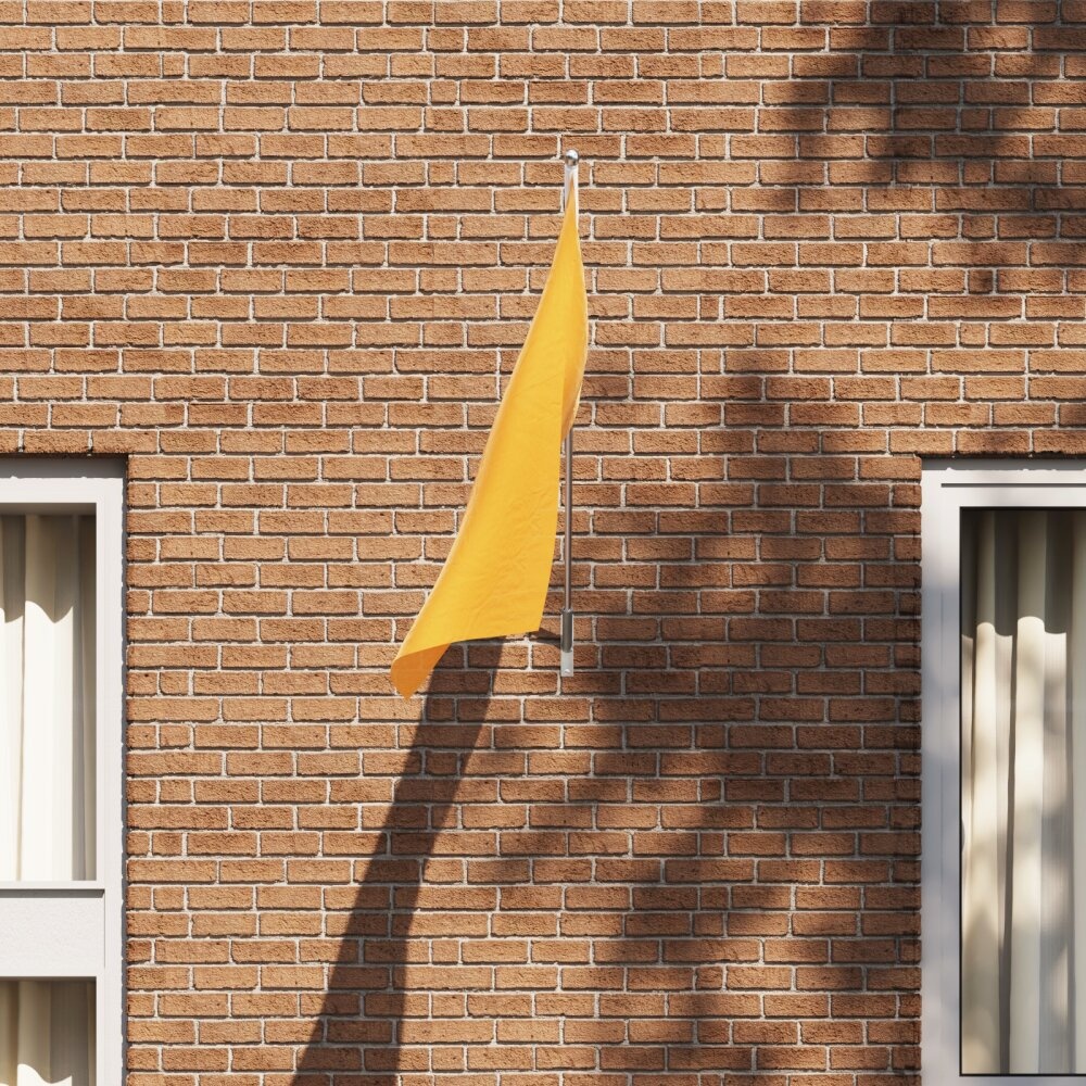 vidaXL Vlaggenmast Houder voor 1 Vlag Muurbevestiging Zilver Staal