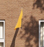 vidaXL Vlaggenmast Houder voor 1 Vlag Wandmontage Zwart Staal
