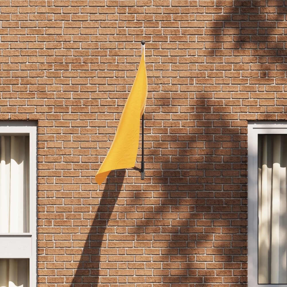 vidaXL Vlaggenmast Houder voor 1 Vlag Wandmontage Zwart Staal